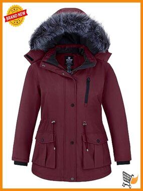 Plus Size Winter Puffer Parka Jacket Waterproof Hooded Warm Coat